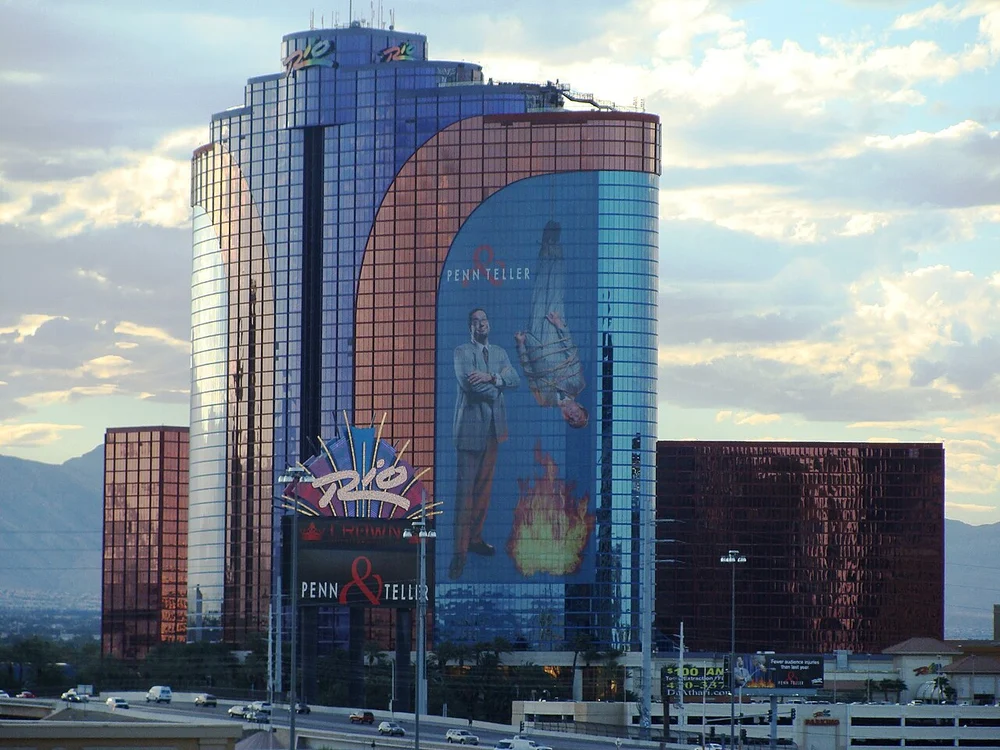Penn & Teller Theater marquee at Rio Las Vegas